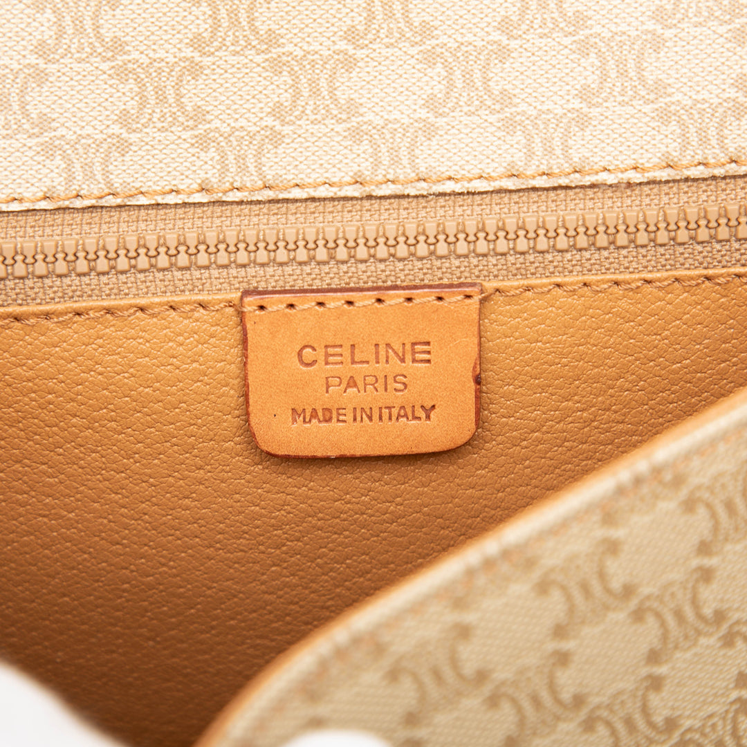 Celine Sac bandoulière Macadam Toile enduite Beige – vue 5 – GABY PARIS