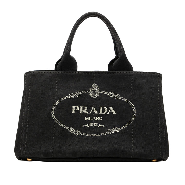 Prada Cabas Canapa Logo Noir – vue principale – GABY PARIS
