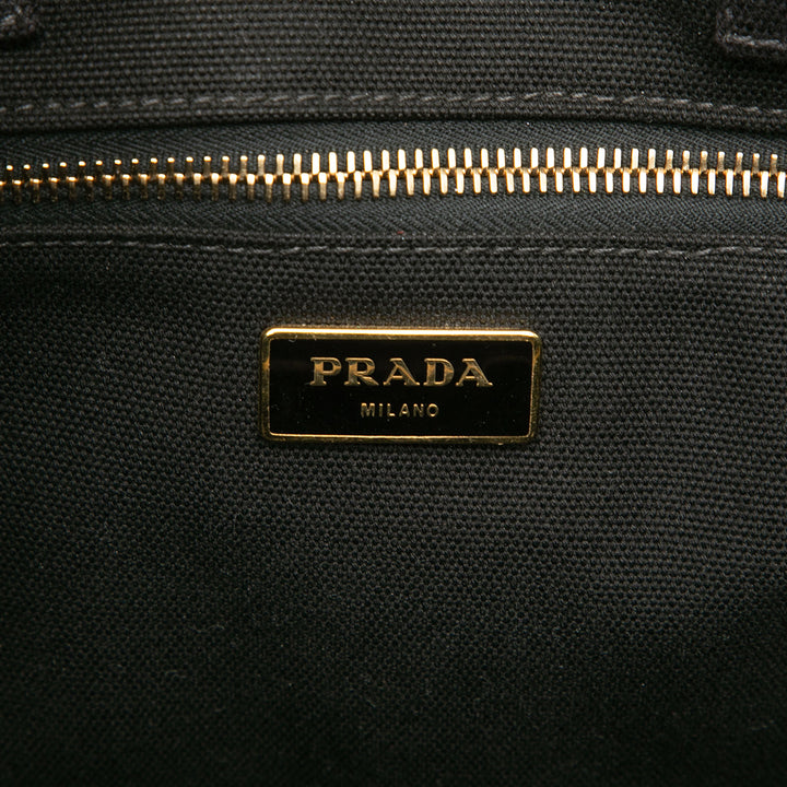Prada Cabas Canapa Logo Noir – vue 5 – GABY PARIS