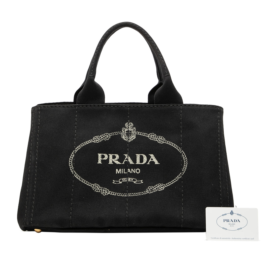 Prada Cabas Canapa Logo Noir – vue 7 – GABY PARIS
