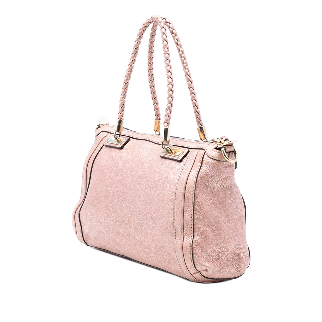 Gucci Metallic Pebbled Cuir de veau Bella Sac