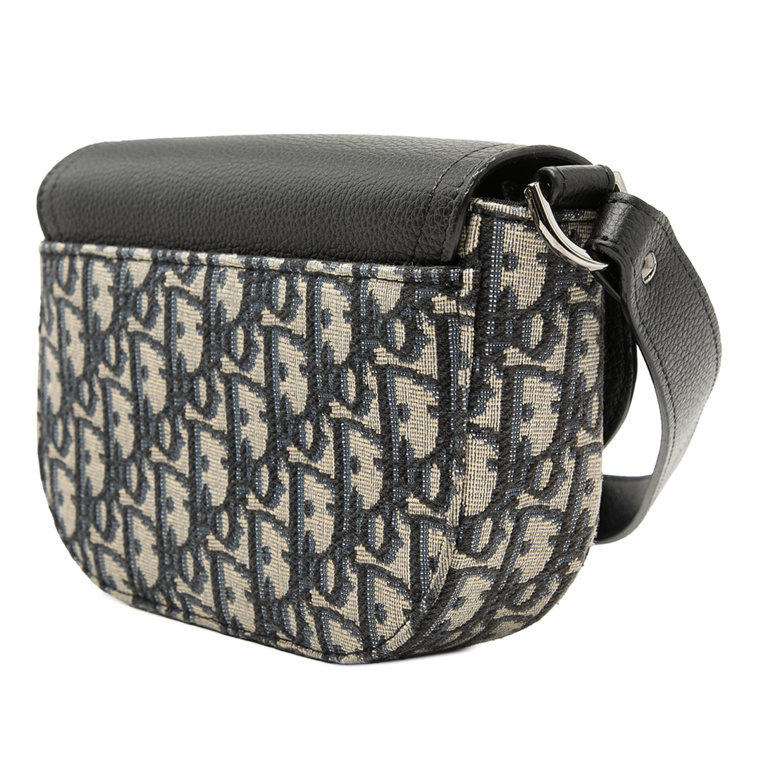Dior Mini Oblique Toile Saddle Buckle Messenger Sac