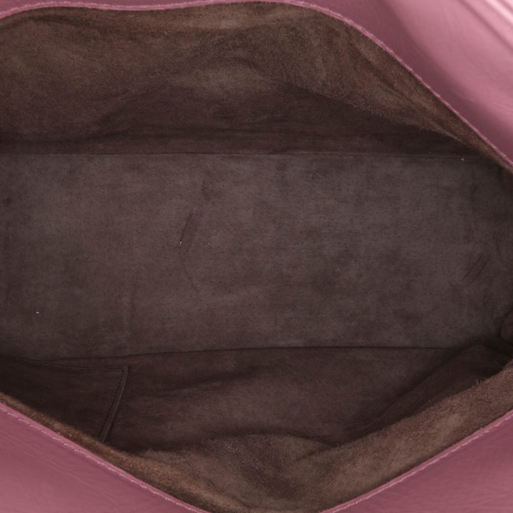 Small Nappa Intrecciato Roma Satchel Pink - Gaby Paris