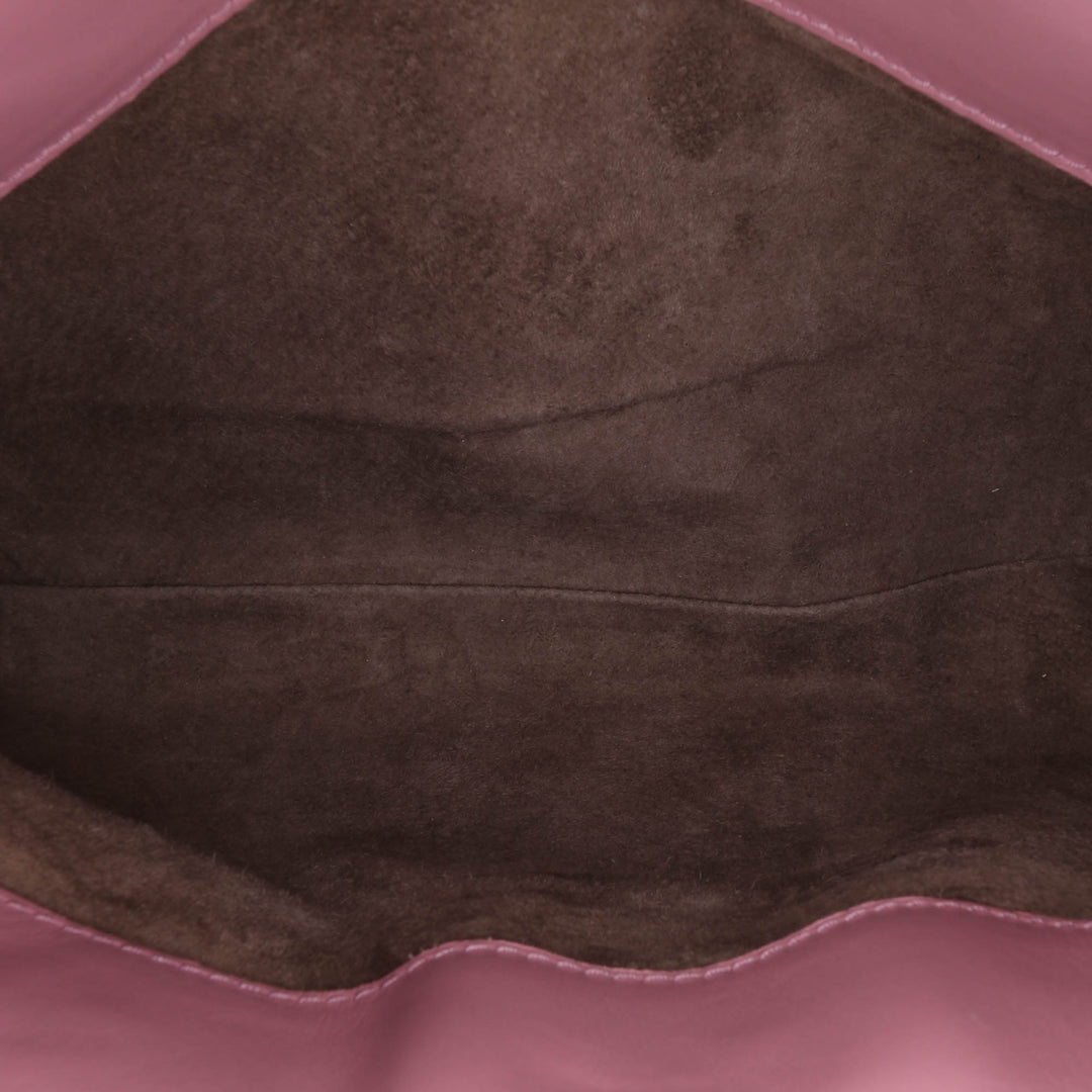 Small Nappa Intrecciato Roma Satchel Pink - Gaby Paris