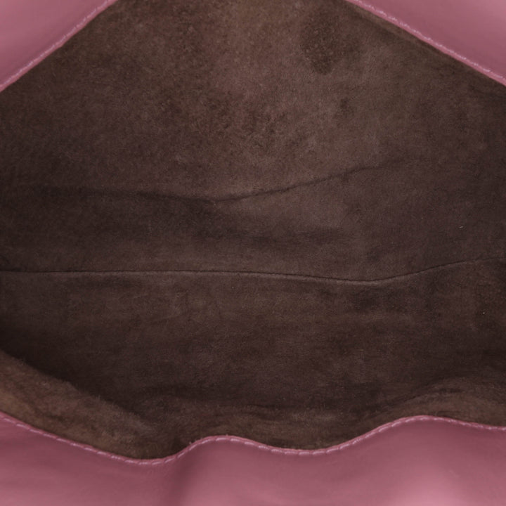 Small Nappa Intrecciato Roma Satchel Pink - Gaby Paris