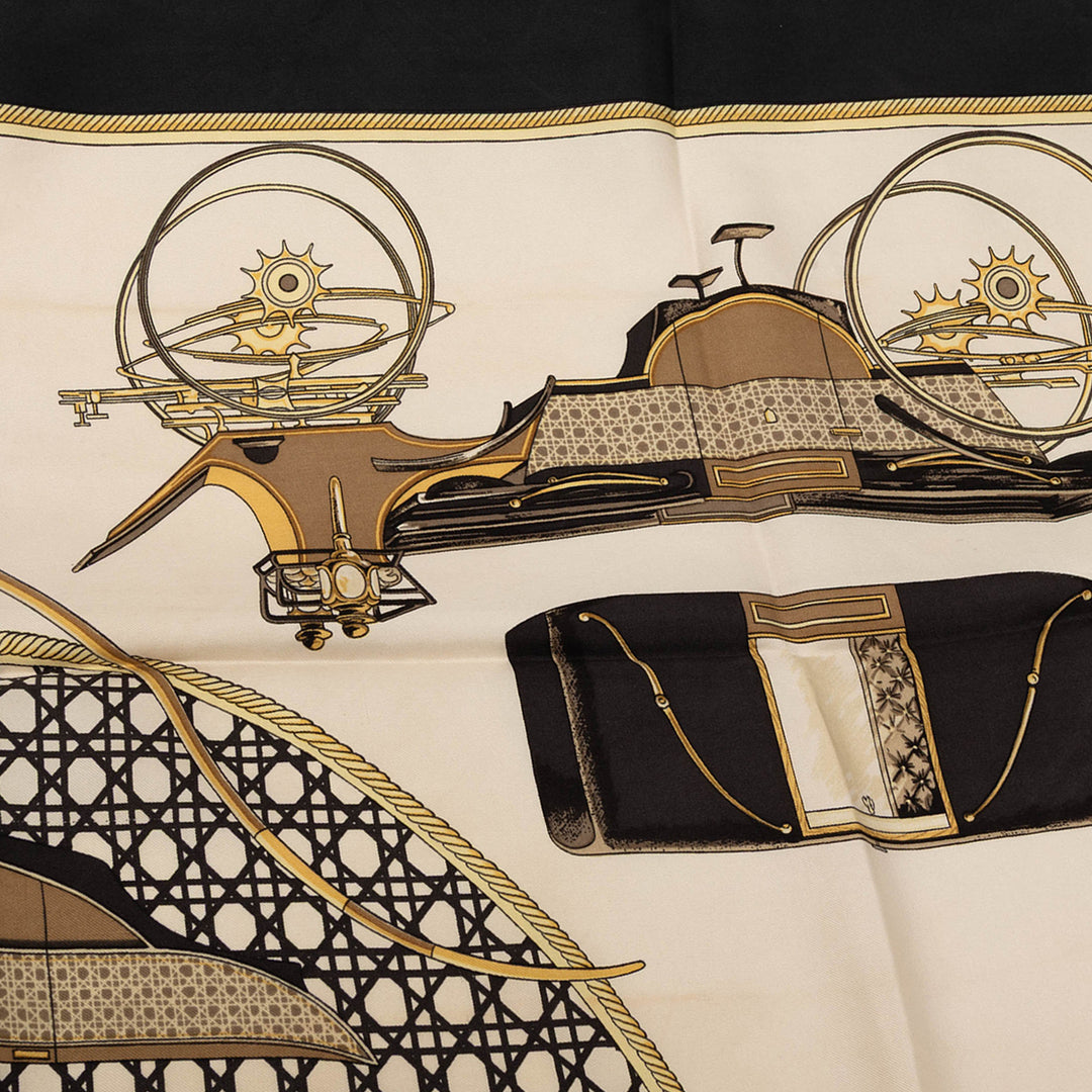 Hermès Les Voitures a Transformation Soie Foulard 90 – GABY PARIS Authentique