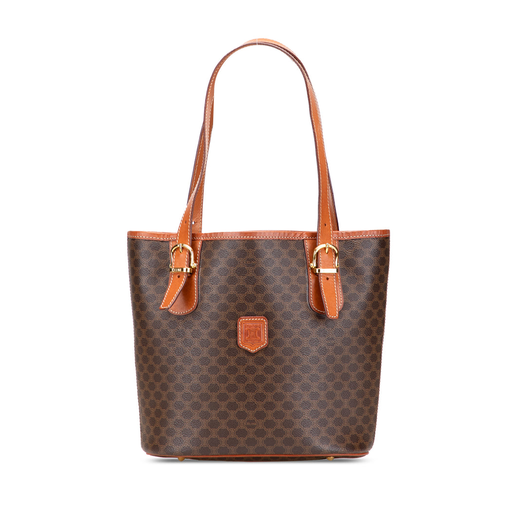 Macadam Coated Canvas Tote Brown - Gaby Paris