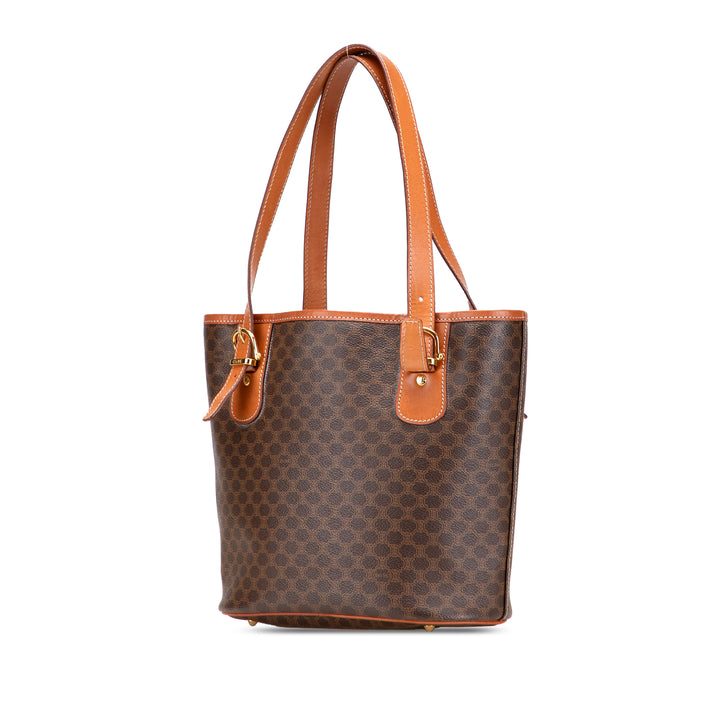 Macadam Coated Canvas Tote Brown - Gaby Paris