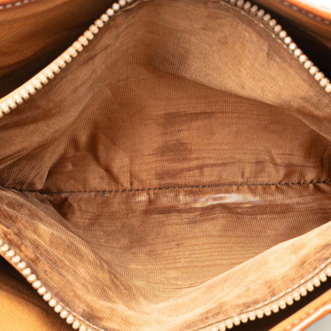 Macadam Coated Canvas Tote Brown - Gaby Paris