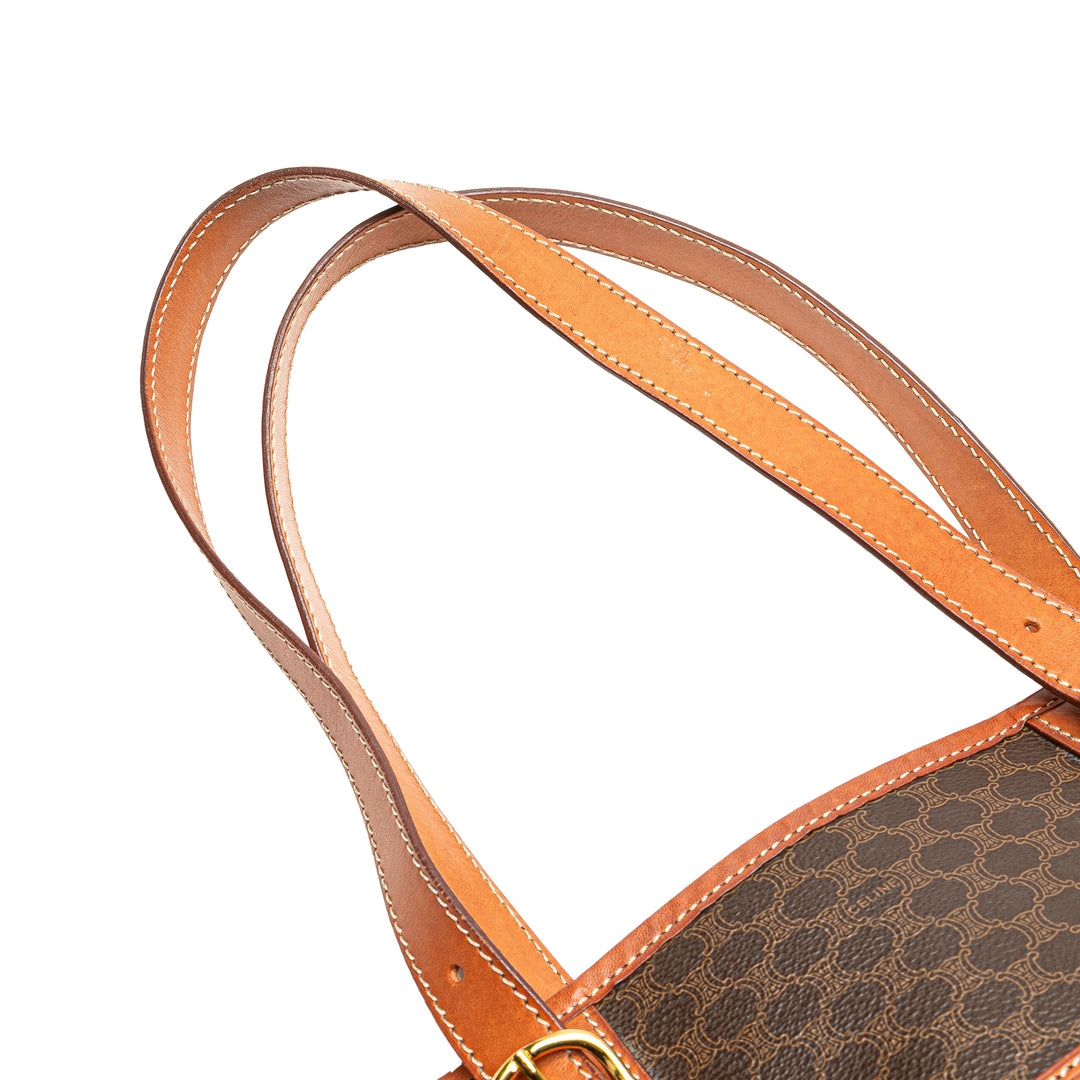 Macadam Coated Canvas Tote Brown - Gaby Paris