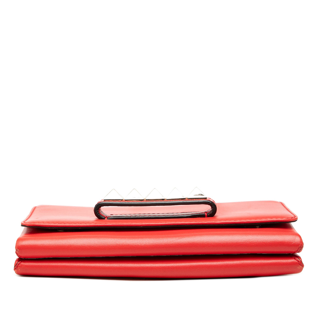 Valentino Pochette Rockstud Va Va Voom avec chaîne Rouge – vue 3 – GABY PARIS