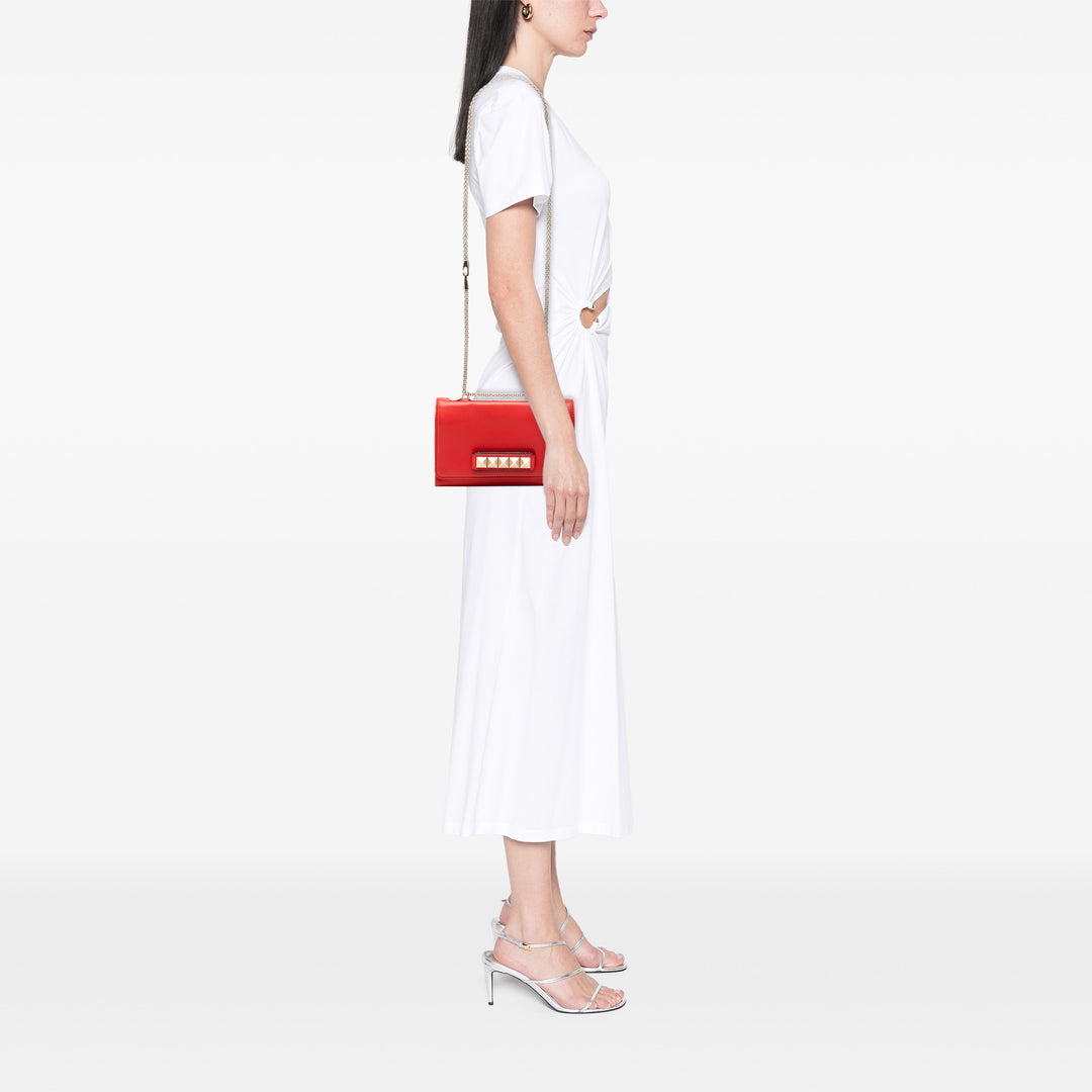 Valentino Pochette Rockstud Va Va Voom avec chaîne Rouge – vue 6 – GABY PARIS