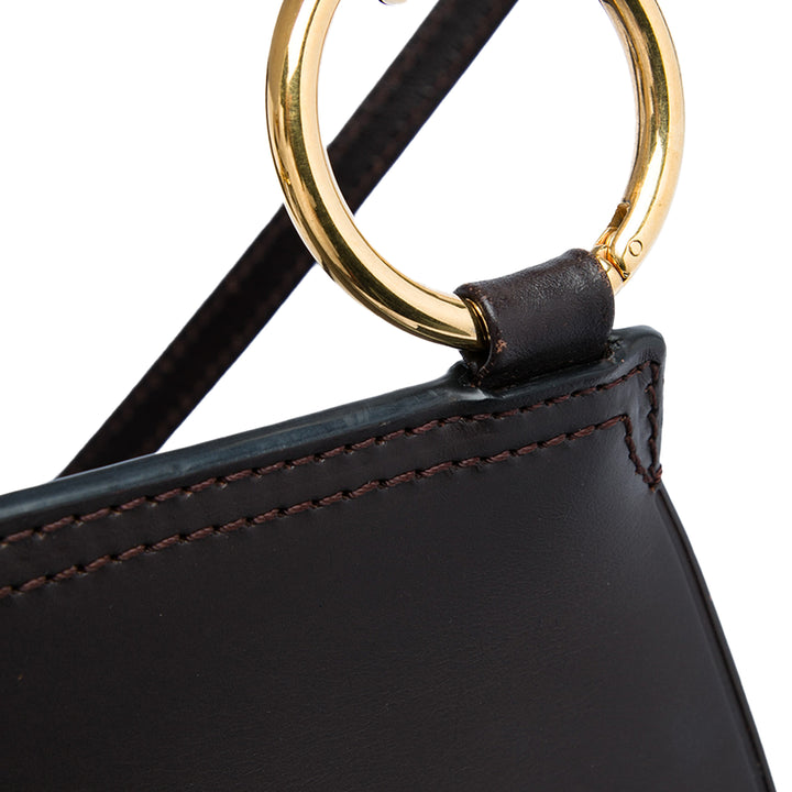 Burberry Sac à main Haymarket Check Bridle Saddle Grand Marron – vue 8 – GABY PARIS