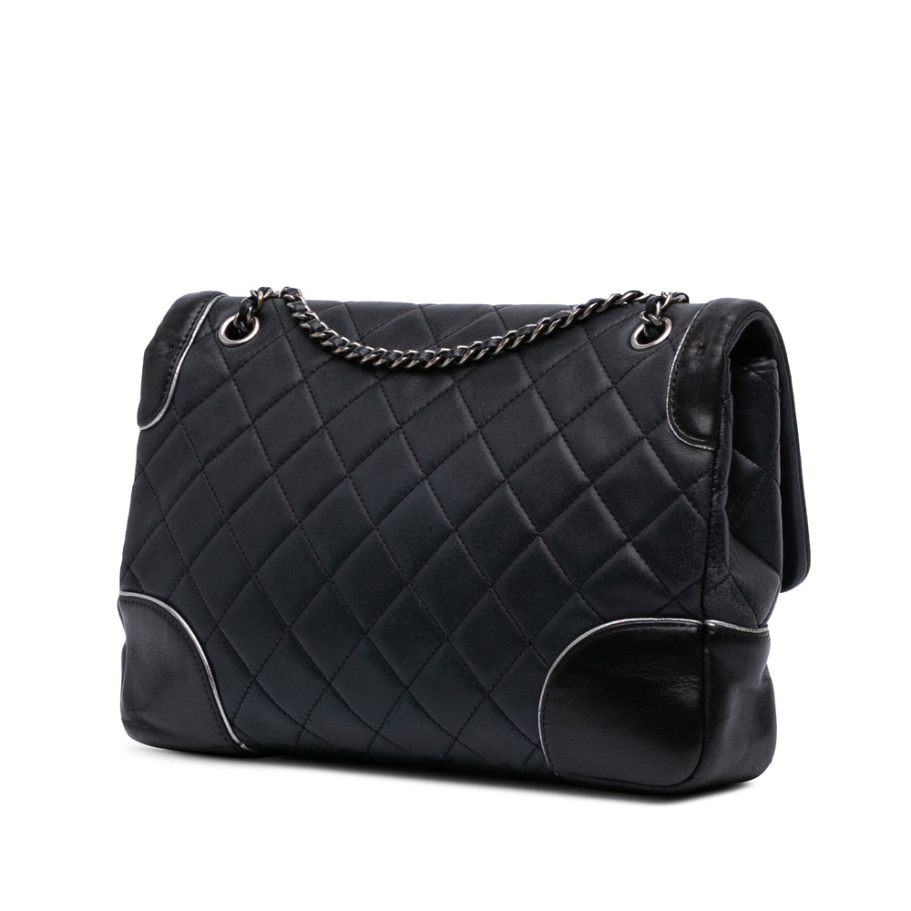 Paris-Salzburg Medium Lambskin Tyrolean Flap Gray - Gaby Paris