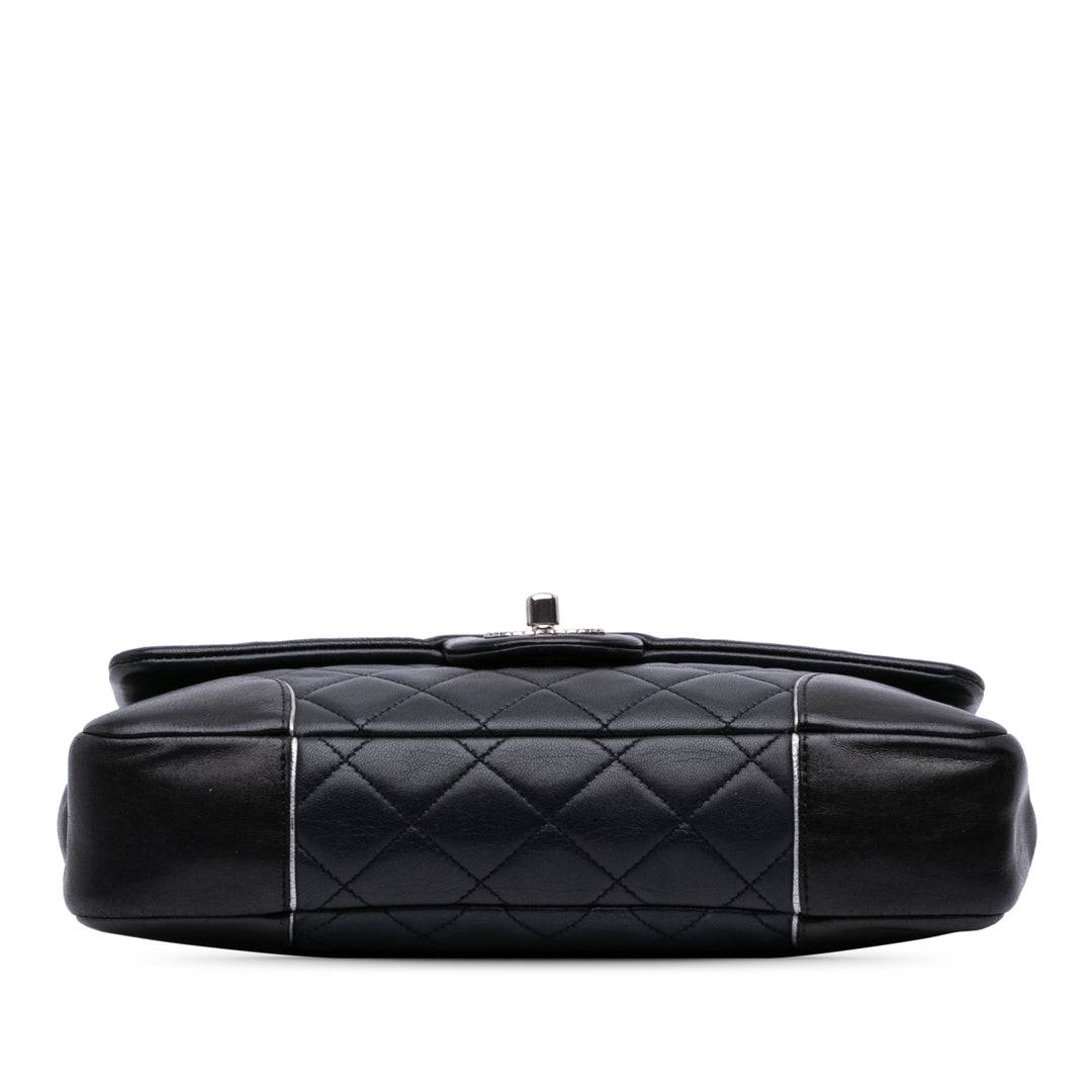 Paris-Salzburg Medium Lambskin Tyrolean Flap Gray - Gaby Paris