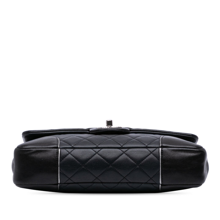 Paris-Salzburg Medium Lambskin Tyrolean Flap Gray - Gaby Paris