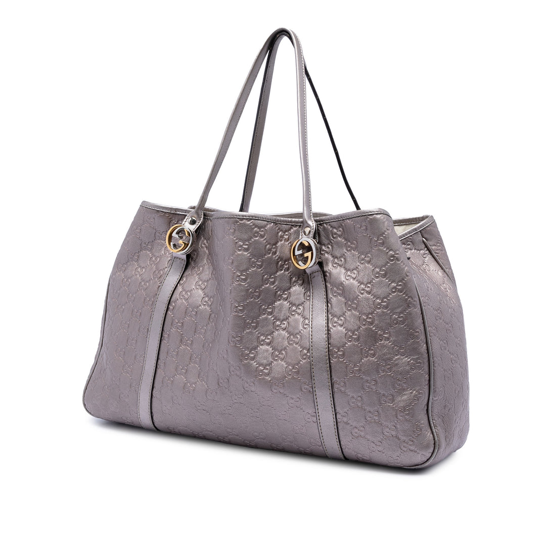 Gucci Large Metallic Guccissima Twins Cabas