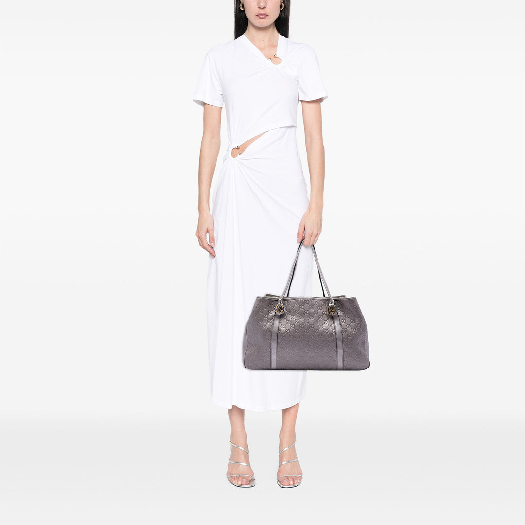 Gucci Large Metallic Guccissima Twins Cabas