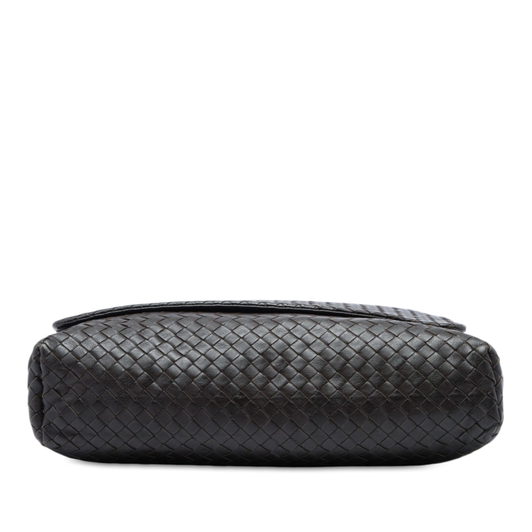Bottega Veneta Intrecciato à rabat Sac nappa Marron – vue 3 – GABY PARIS