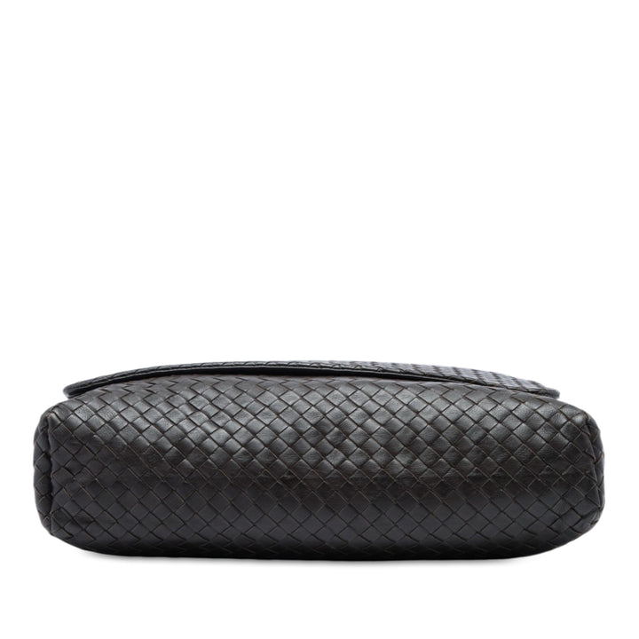 Bottega Veneta Intrecciato à rabat Sac nappa Marron – vue 3 – GABY PARIS