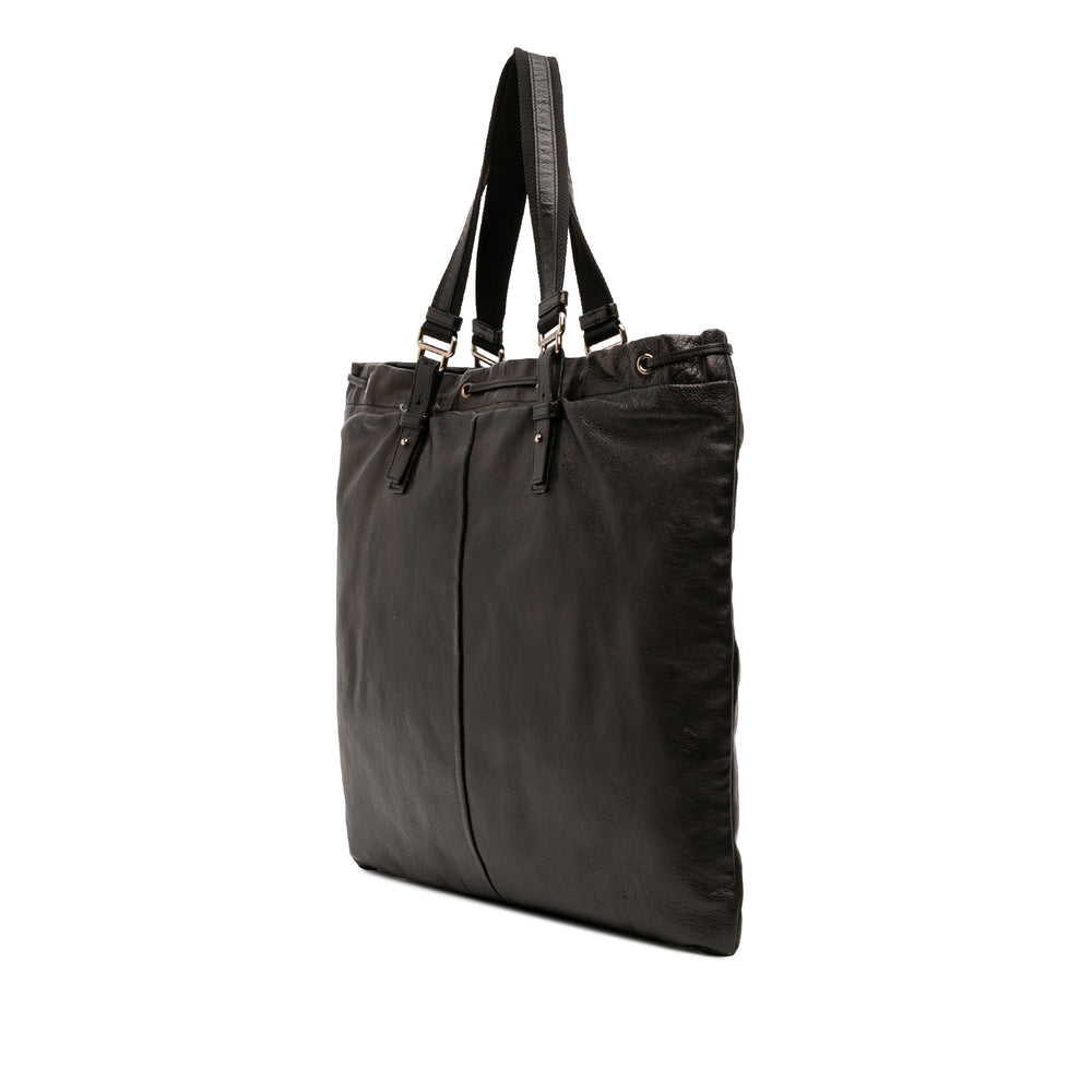 Saint Laurent Cuir de veau Studded Kahala Sac Cabas Noir – GABY PARIS Authentique