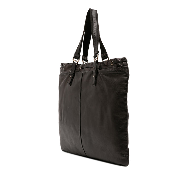 Saint Laurent Cuir de veau Studded Kahala Sac Cabas Noir – GABY PARIS Authentique