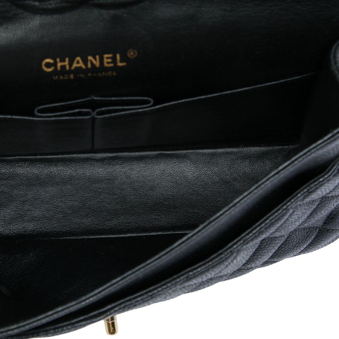 Chanel Sac porté épaule Classic Double rabat Moyen Cuir caviar Noir – vue 4 – GABY PARIS