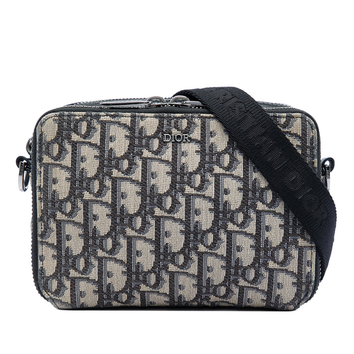 Dior Oblique Toile Zipped Pochette with Strap