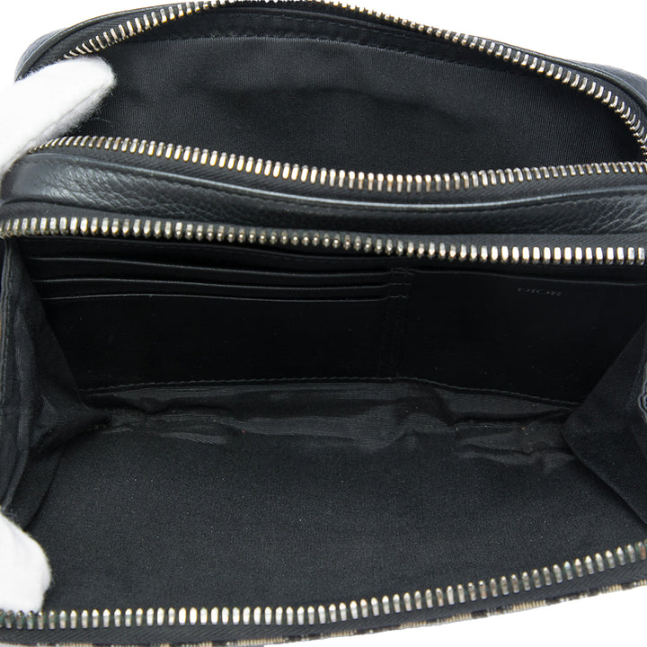 Dior Oblique Toile Zipped Pochette with Strap