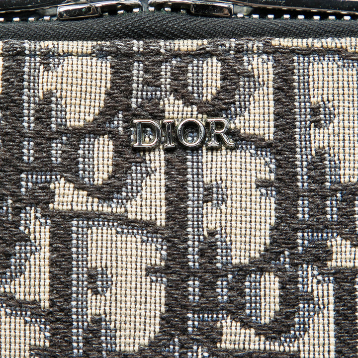 Dior Oblique Toile Zipped Pochette with Strap