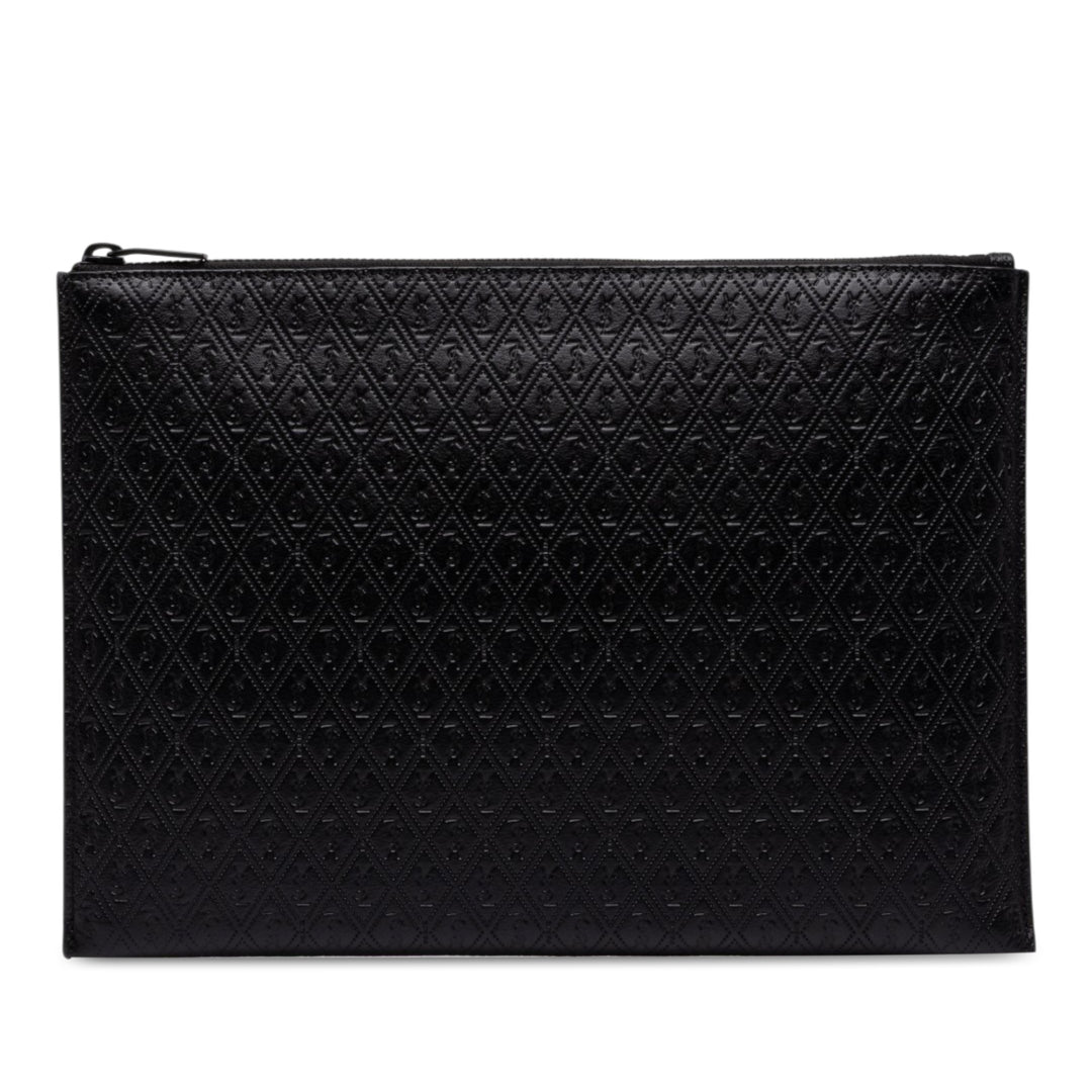 Saint Laurent Allover Tablet Étui Noir – vue principale – GABY PARIS