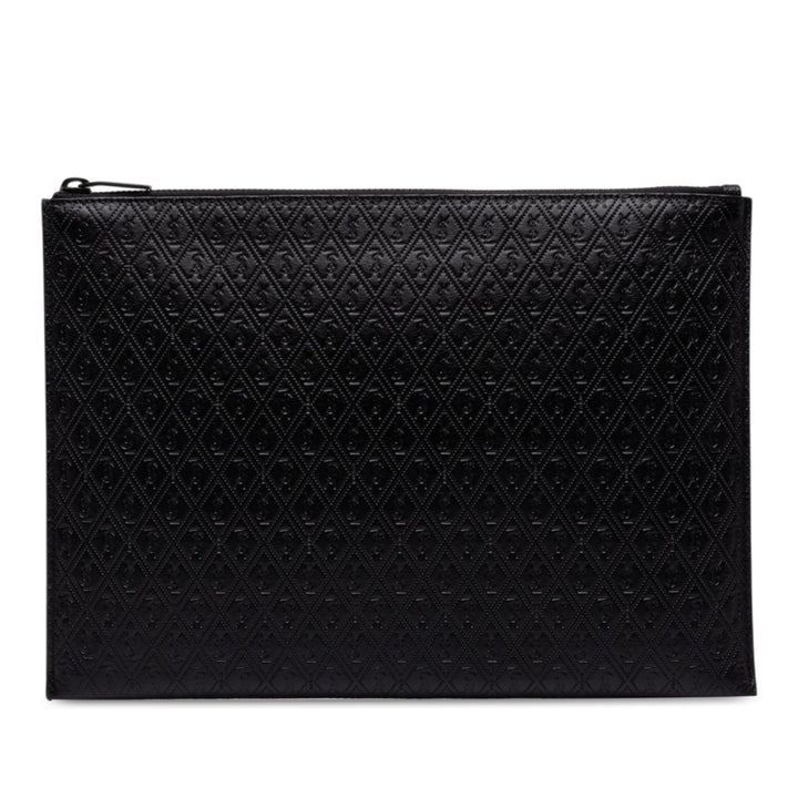 Saint Laurent Allover Tablet Étui Noir – vue principale – GABY PARIS