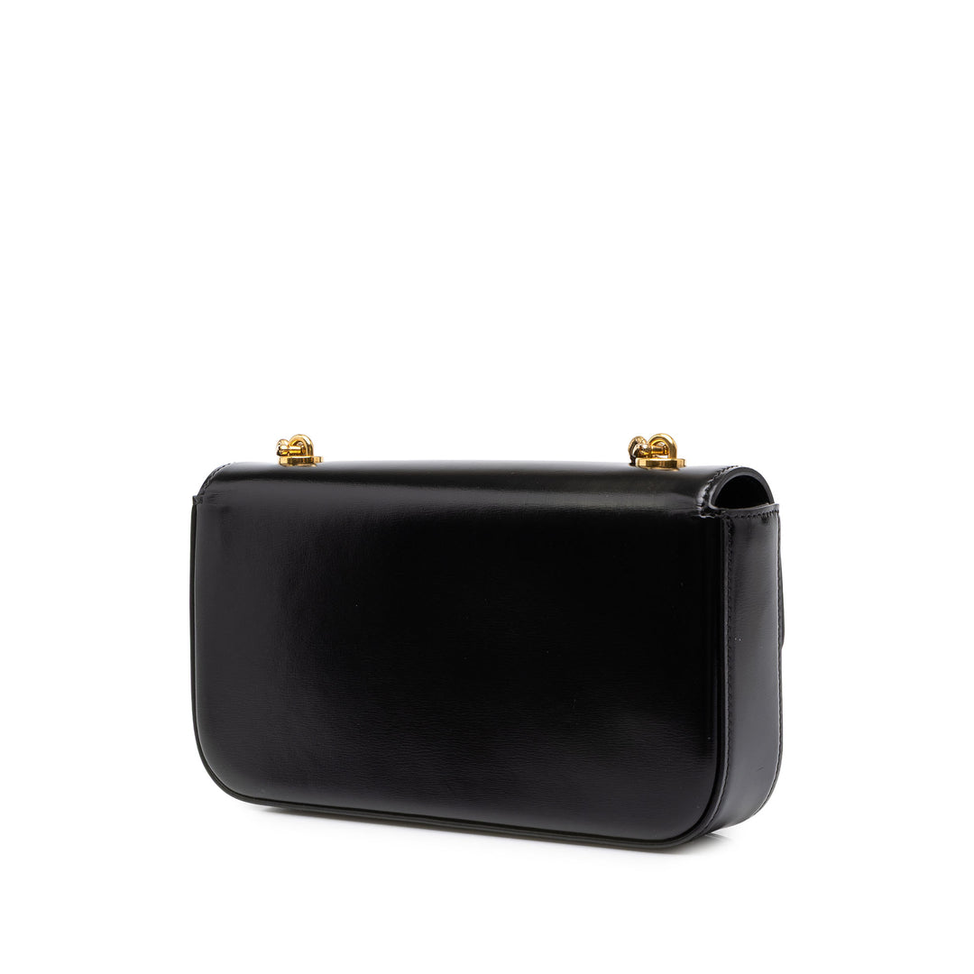 Celine Sac porté épaule brillant Triomphe Claude Cuir de veau Noir – vue 2 – GABY PARIS