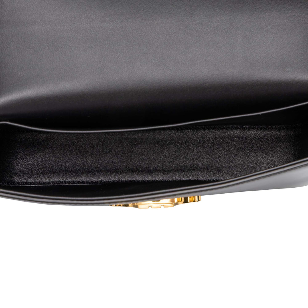 Celine Sac porté épaule brillant Triomphe Claude Cuir de veau Noir – vue 4 – GABY PARIS