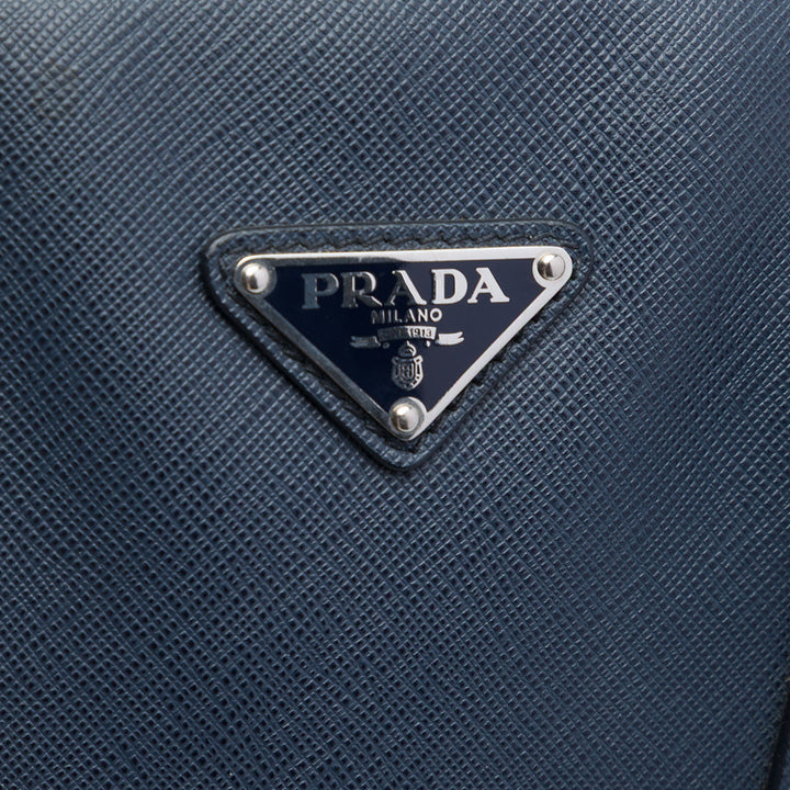 Business Sac Saffiano Bleu