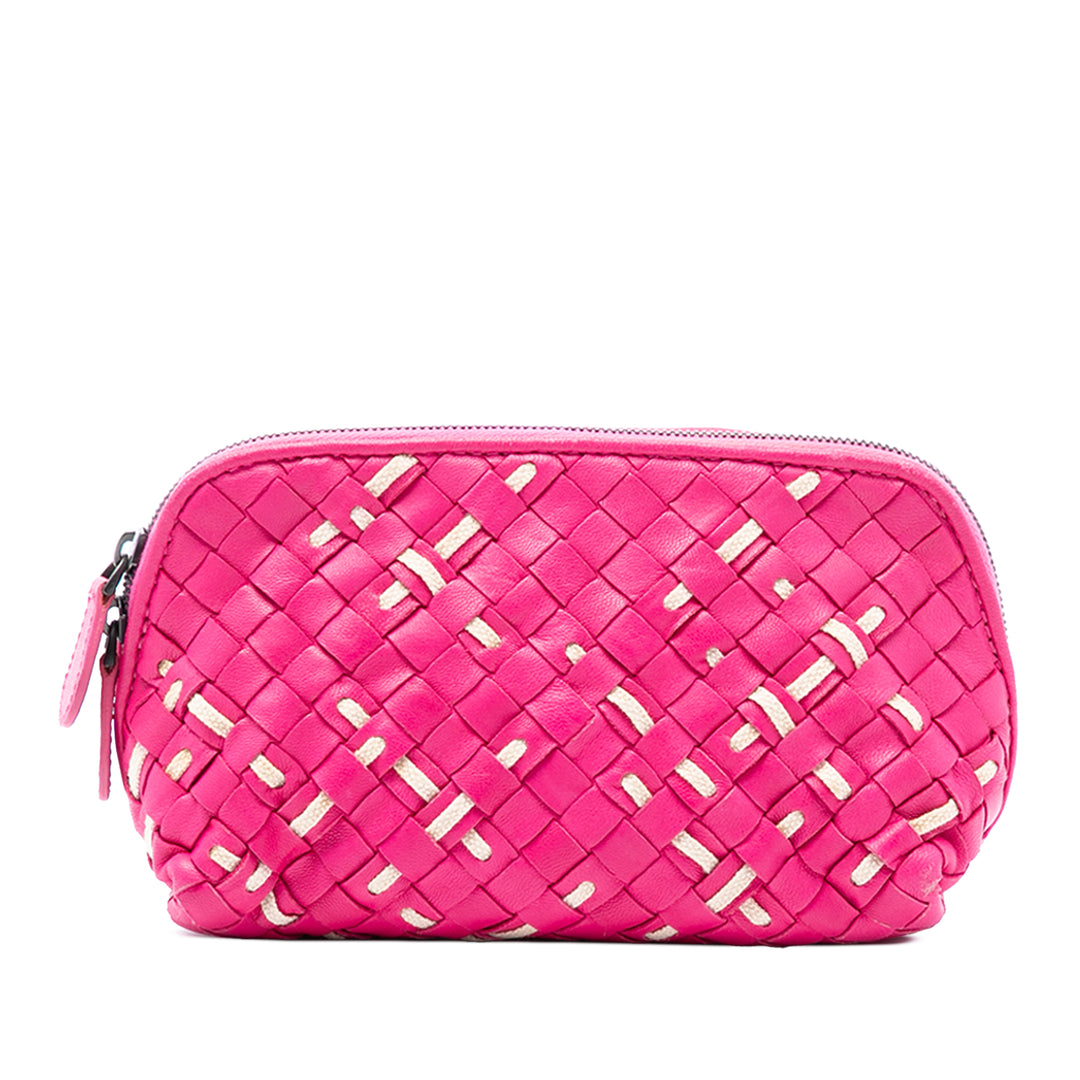 Intrecciato Pochette nappa Rose