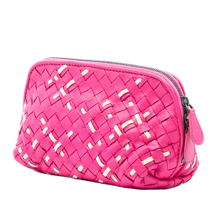 Intrecciato Pochette nappa Rose
