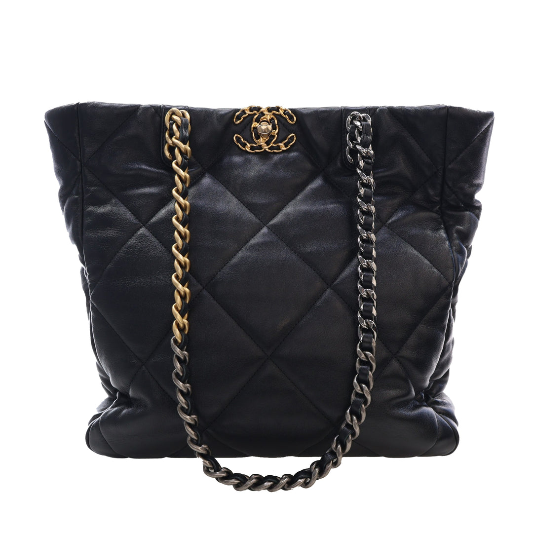 Chanel Cuir d’agneau Vertical 19 Shopping Cabas