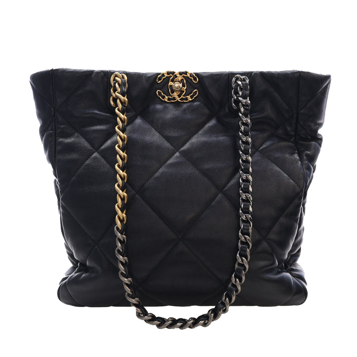 Chanel Cuir d’agneau Vertical 19 Shopping Cabas