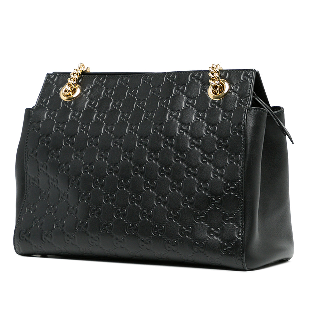 Gucci Sac porté épaule Guccissima Souple Moyen Noir – vue 2 – GABY PARIS