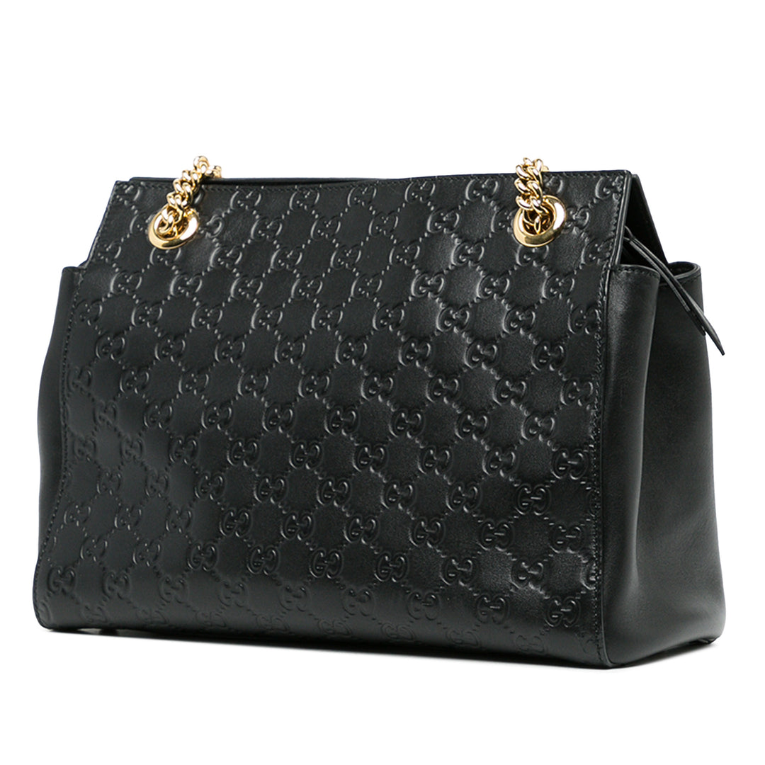 Gucci Sac porté épaule Guccissima Souple Moyen Noir – vue 2 – GABY PARIS