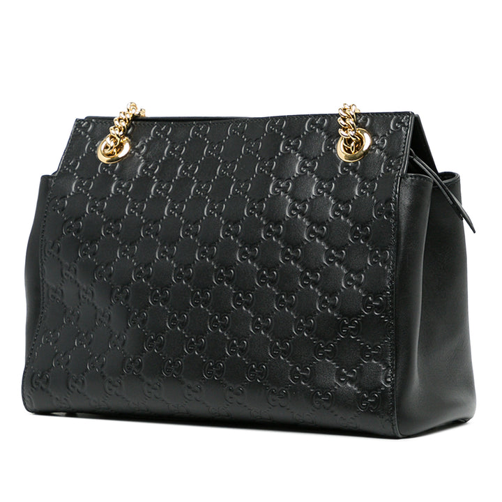 Gucci Sac porté épaule Guccissima Souple Moyen Noir – vue 2 – GABY PARIS