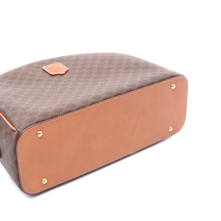 Macadam Coated Canvas Handbag Brown - Gaby Paris