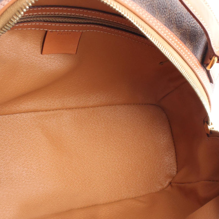 Macadam Coated Canvas Handbag Brown - Gaby Paris