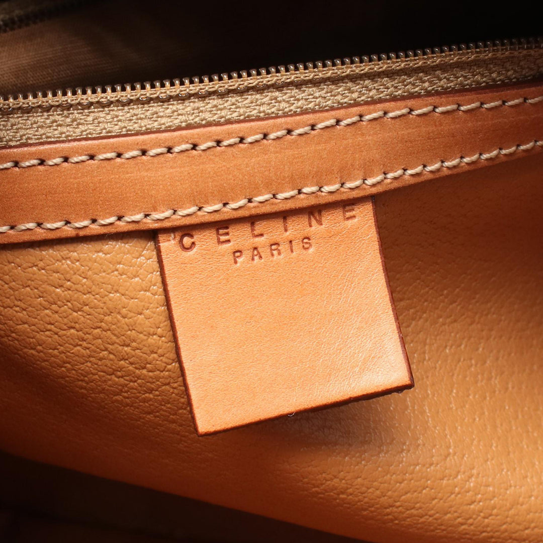Macadam Coated Canvas Handbag Brown - Gaby Paris