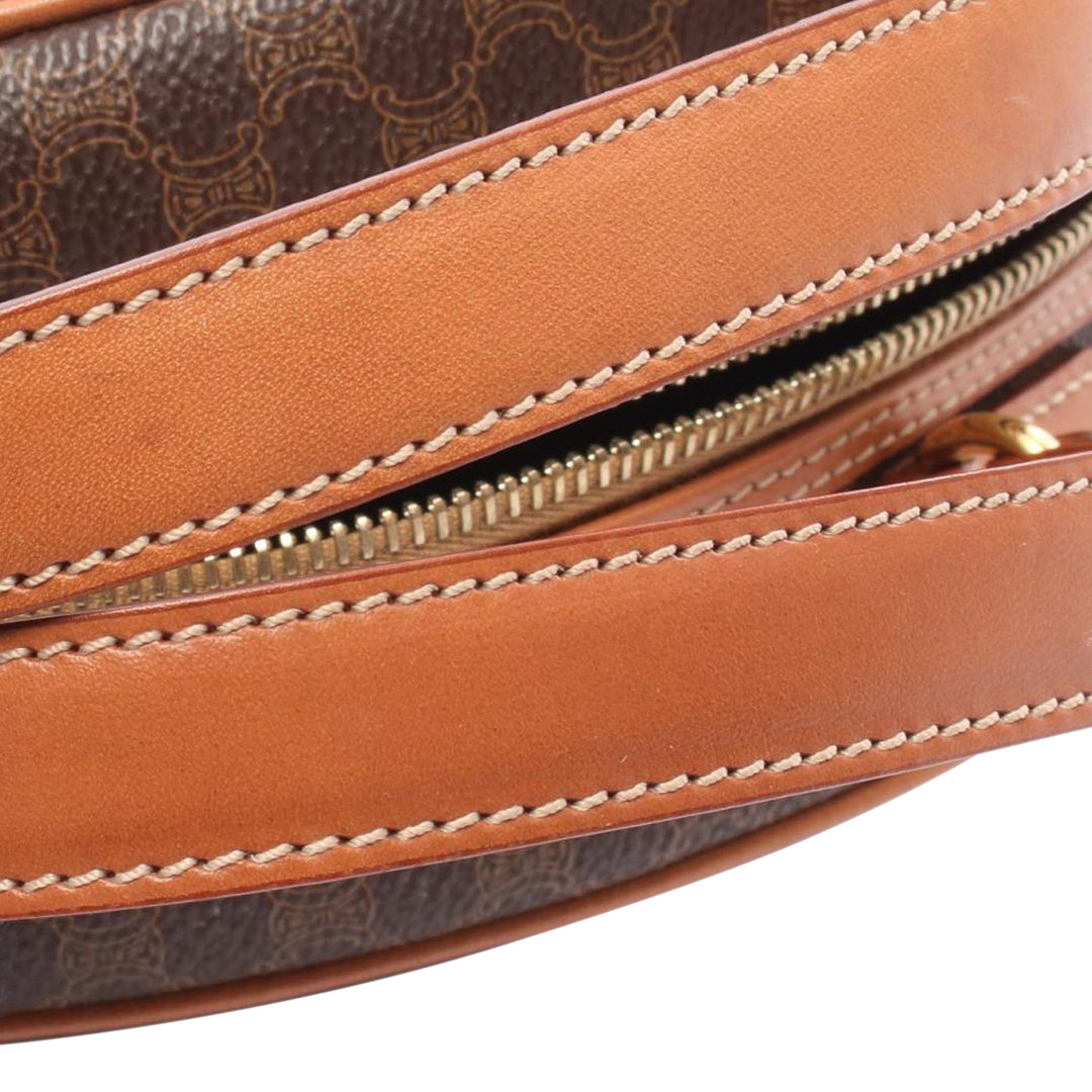Macadam Coated Canvas Handbag Brown - Gaby Paris