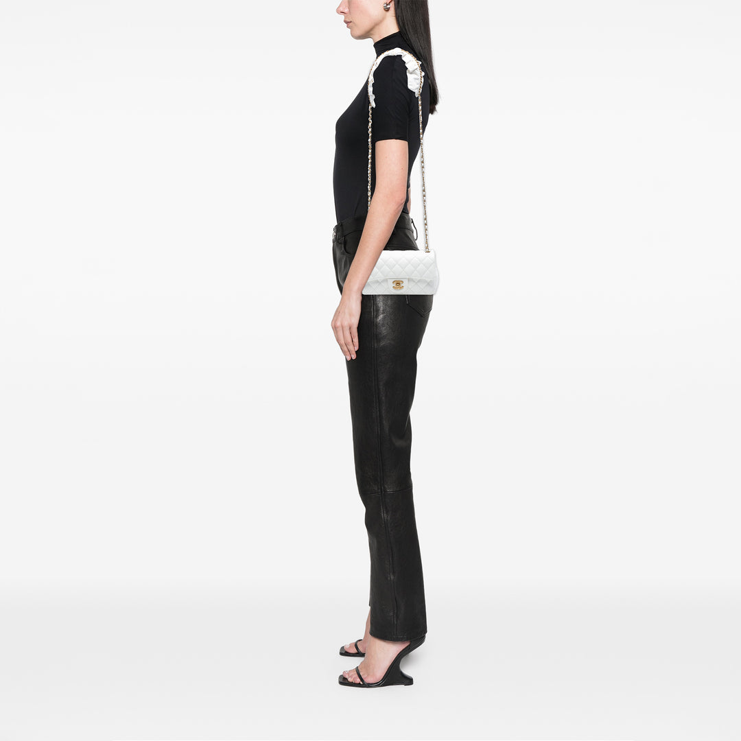 Chanel Mini Rectangular Classic Cuir d’agneau Romance Simple rabat