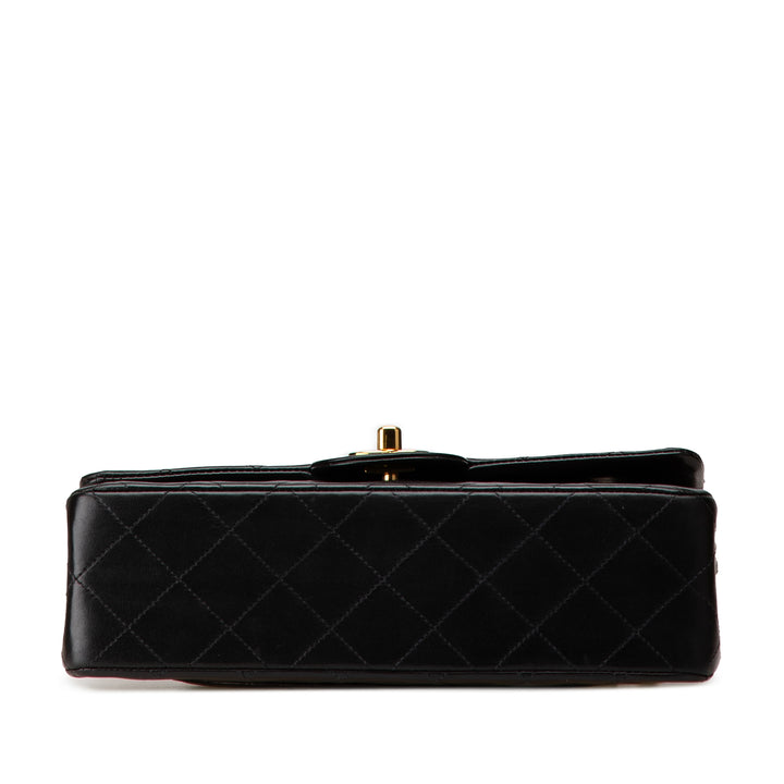 Small Classic Lambskin Double Flap Black - Gaby Paris