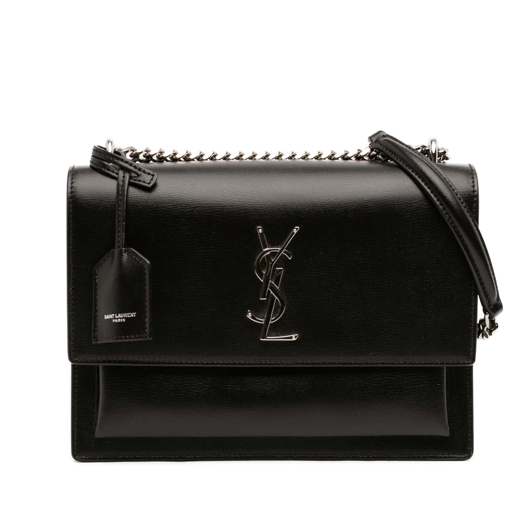 Saint Laurent Medium Cuir de veau Monogram Sunset Sac porté croisé