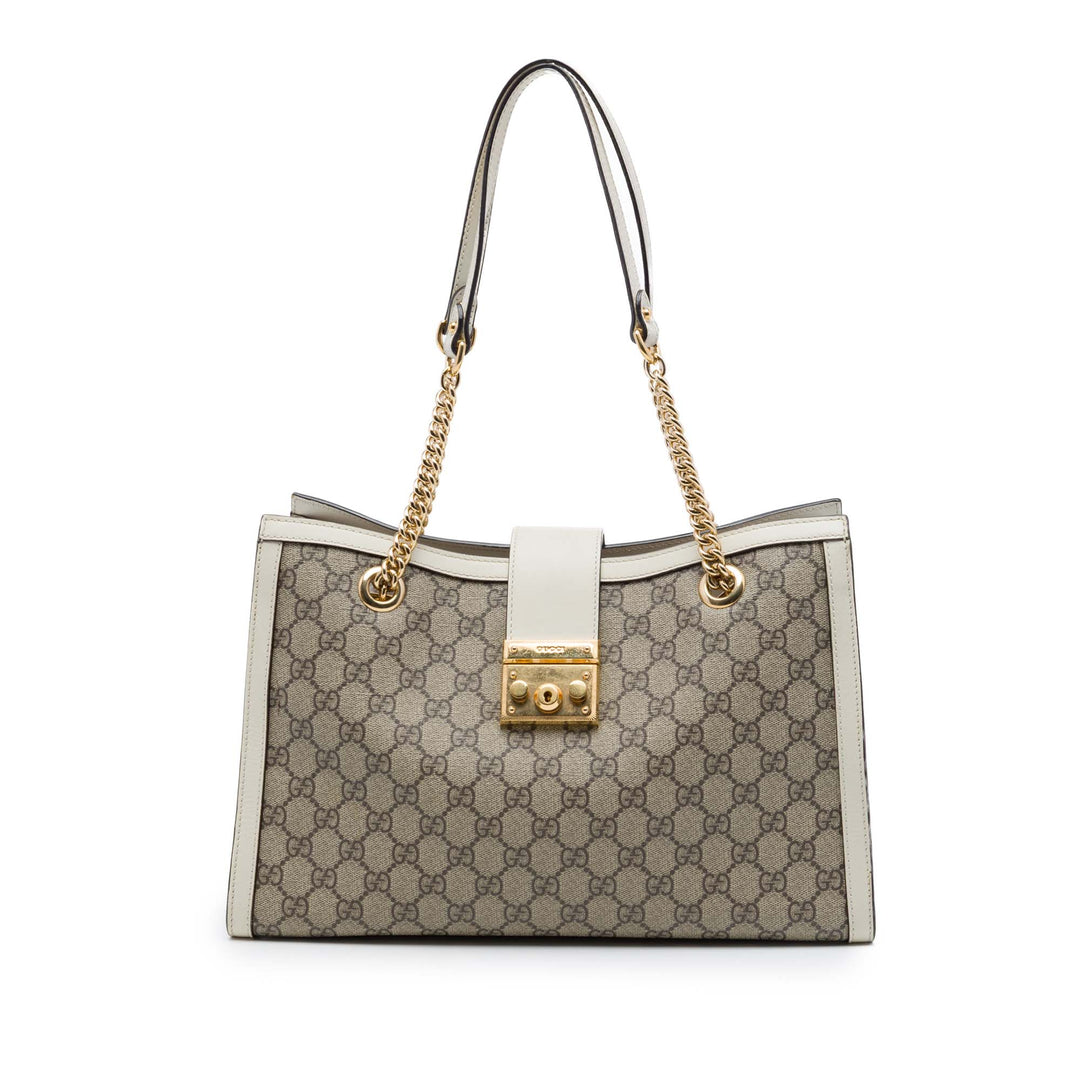 Padlock Cabas Moyen GG Supreme Blanc